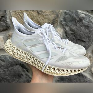 Adidas 4DFWD 3 Sneakers Triple White Womens Size 6.5 Activewear Running Shoes